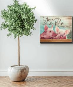 Canvas Pig You & Me