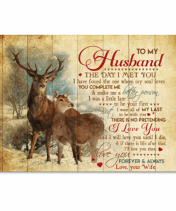 Zalooo Deer Canvas To My Husband I Love You Forever And Always