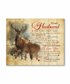 Zalooo Deer Canvas To My Husband I Love You Forever And Always