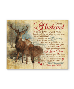 Zalooo Deer Canvas To My Husband I Love You Forever And Always