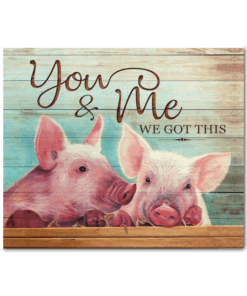 Canvas Pig You & Me