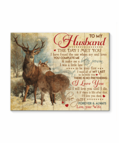 Zalooo Deer Canvas To My Husband I Love You Forever And Always