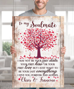 Personalized "To My Soulmate, I Love You, Forever And Always" Premium Canvas