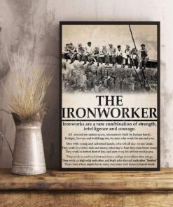 The Ironworker Vintage Canvas Print Wall Art #H