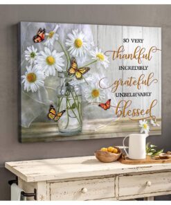 Canvas Butterfly So Very Thankful