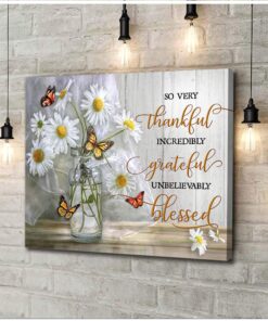 Canvas Butterfly So Very Thankful