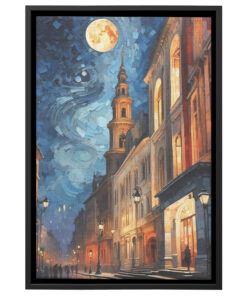 Urban Cosmos: Multidimensional Cityscape Poster Canvas