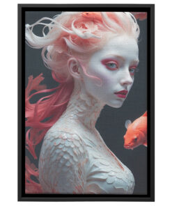Glowing Enchantment: Hyperrealistic Koi Portrait Poster Canvas