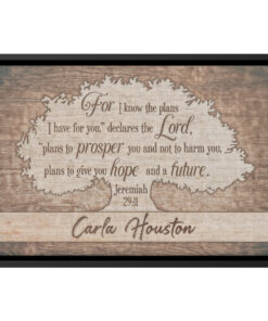 Divine Plans: Jeremiah 29:11 Personalized Name Poster Canvas